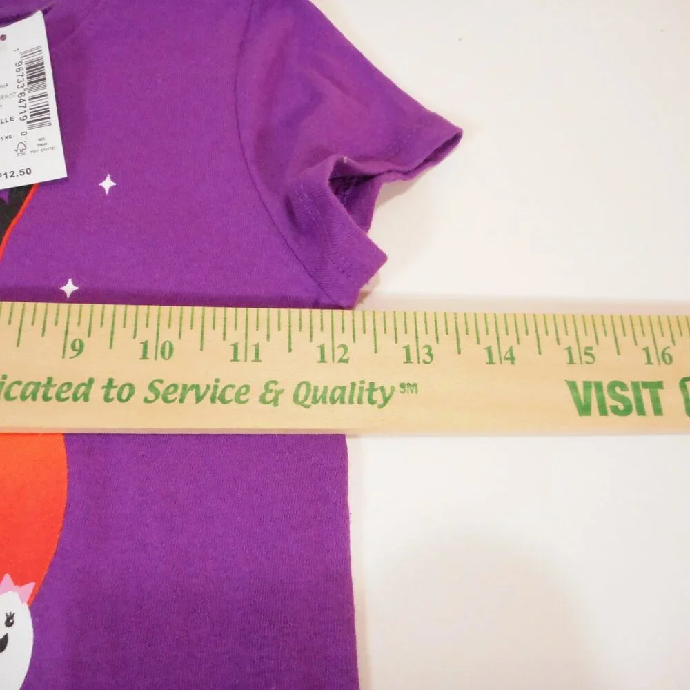 Childrens Place Toddler 5T Purple Hallo Queen T-Shirt Halloween Pumpkin Tee